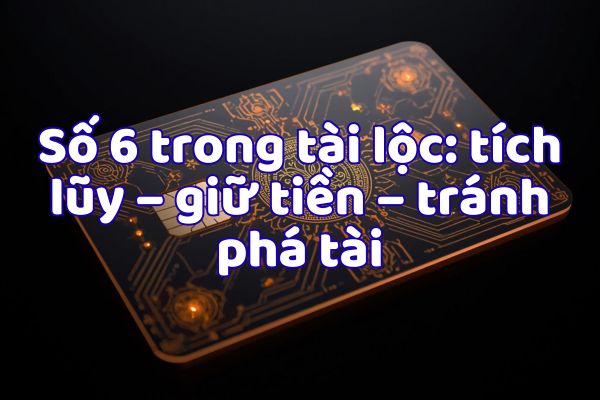 Số 6 trong tài lộc: tích lũy – giữ tiền – tránh phá tài